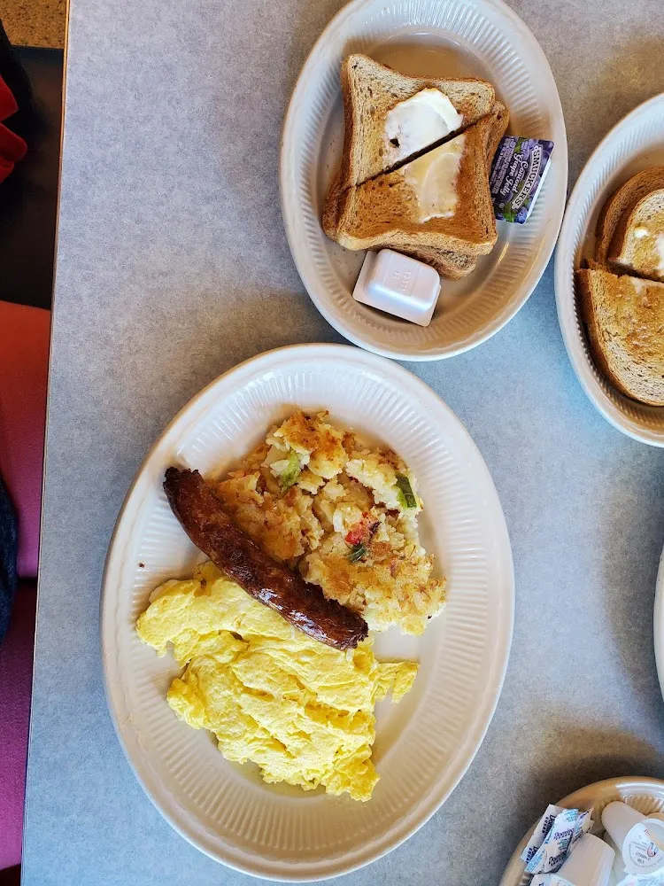 2 Scrambled Eggs Sausage Home Fries