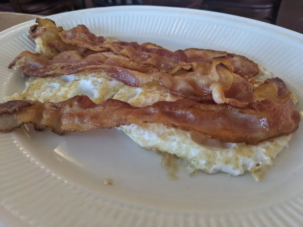 Over Easy Eggs and Bacon